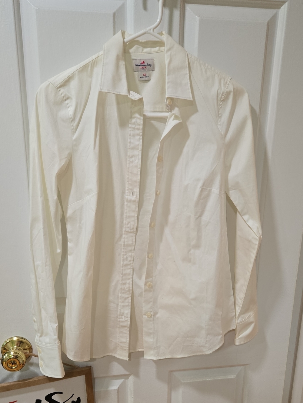 J.Crew Womens Classic White Dress Shirt - Size XS